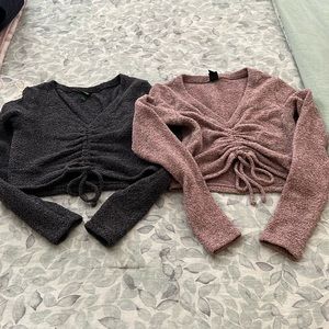 Adorable Wild Fable Cropped boucle sweaters